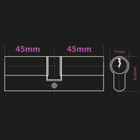 Kit Extel Lock Premium45 – Serratura Smart Bluetooth + cilindro 45/45 mm + tastiera wireless + 2 badge aggiuntivi