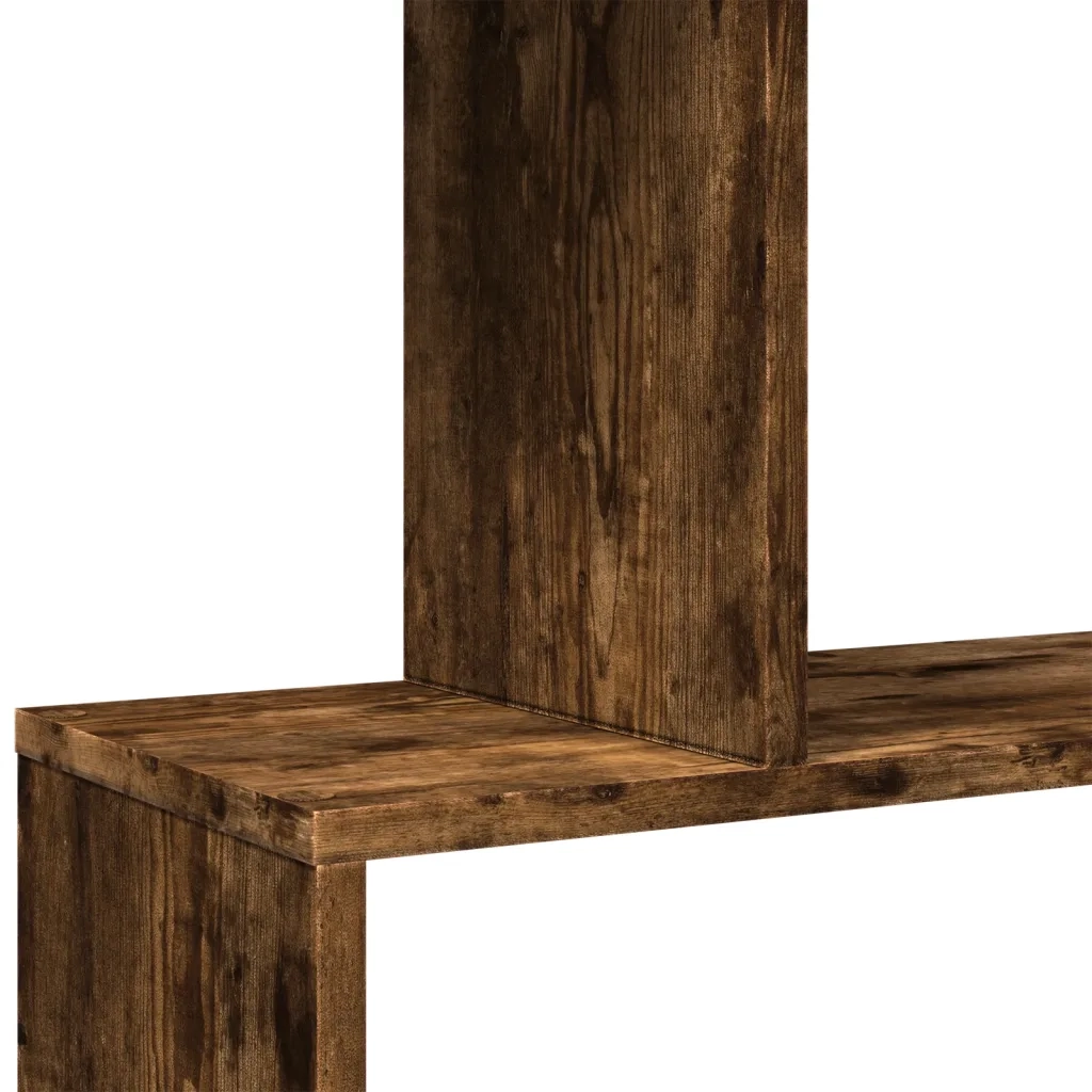 Libreria 6 Ripiani-Scaffale per Libri-Mobile di Stoccaggio Rovere Fumo 70x24x193 cm in Truciolato