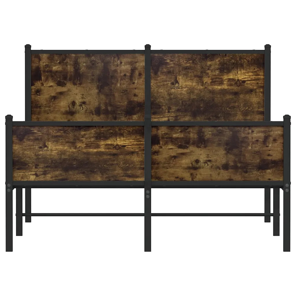 Giroletto senza Materasso-Struttura Letto in Metallo Rovere Fumo 120x190 cm 233607