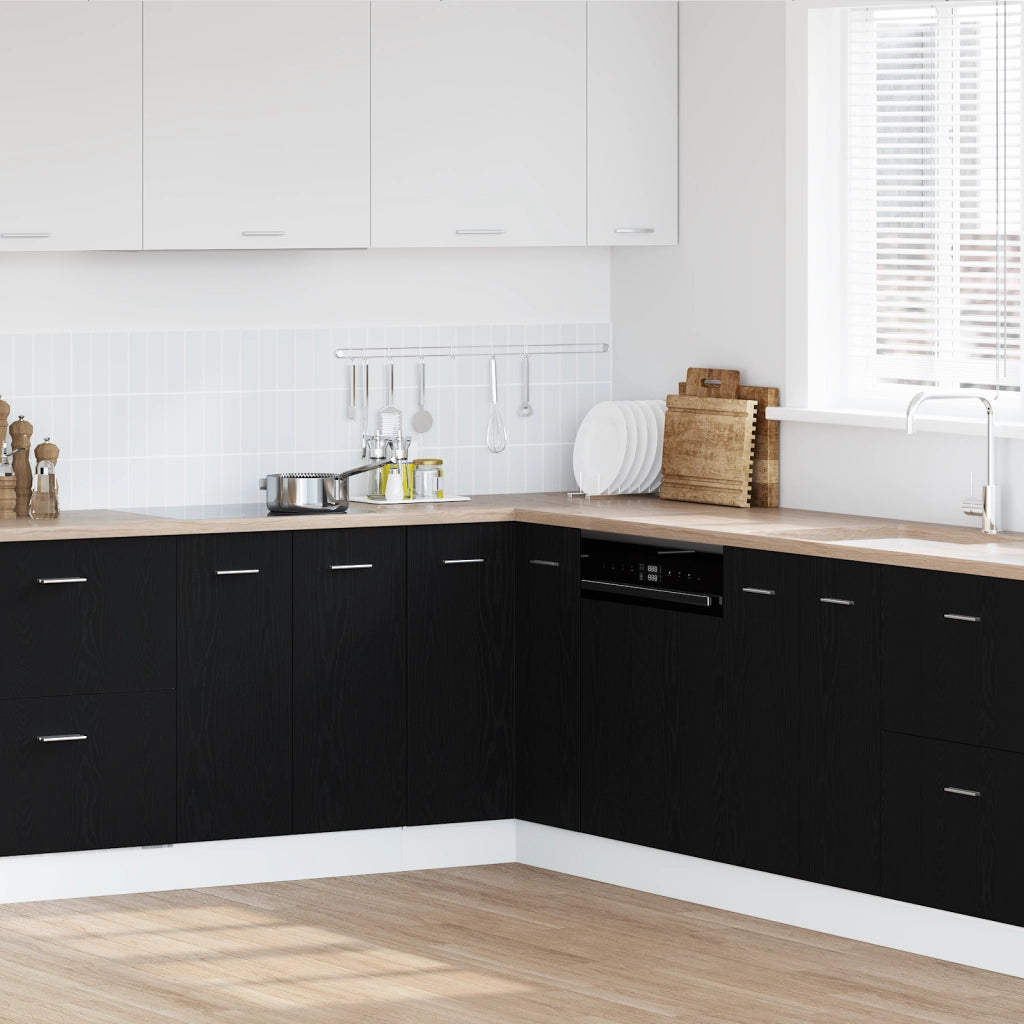 Armadio d'angolo in rovere nero  - 75.5x75.5x81.5 cm