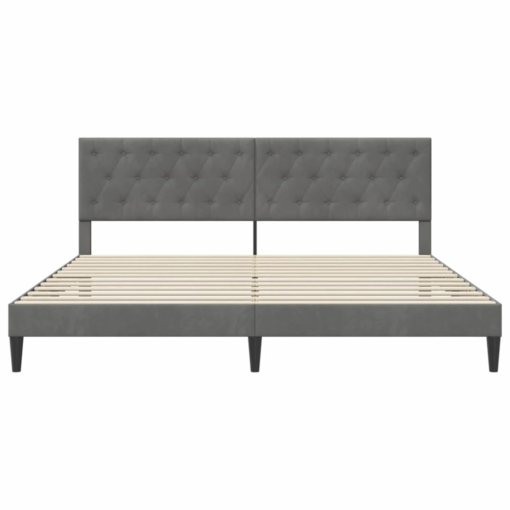 Struttura del letto Grigio Scuro 180 x 200 cm Velluto 3414677