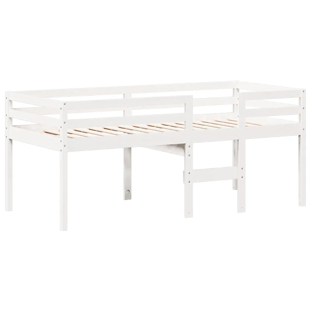vidaXL Letto a Soppalco con Tetto Bianco 90x200 cm in Legno di Pino