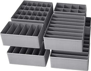 Sistema di organizzazione per armadi con 8 contenitori, organizzatore di cassetti, cassetto di archiviazione, separatore di cassetti pieghevole per intimo, reggiseni, calze, cravatte, prodotti per la cura dei pannolli