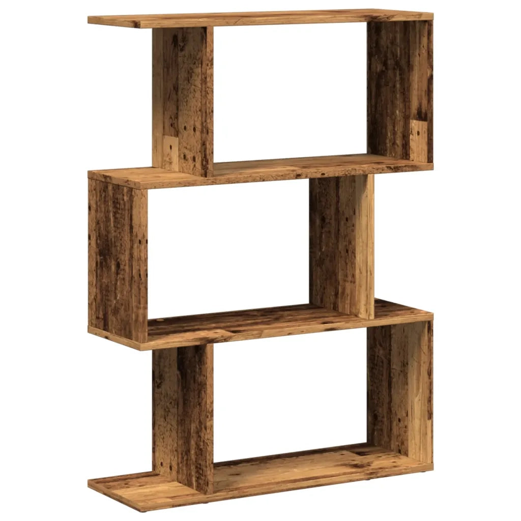 Libreria Divisorio 3Ripiani Legno Antico 70x24x97 cm Truciolato 858118