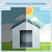 Cuccia per Cani di Taglia Media e Grande max 30kg in PP Impermeabile, 84.2x98.2x82 cm, Blu