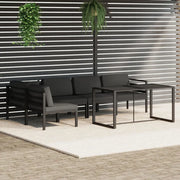 Set Divani da Giardino 6 pz con Cuscini in Alluminio Antracitecod mxl 73614