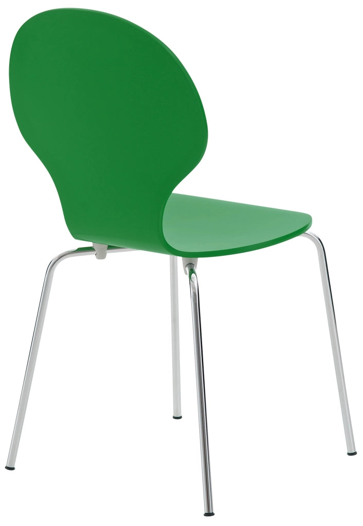 Set 4 Sedie Impilabili Diego in Legno Robusto verde