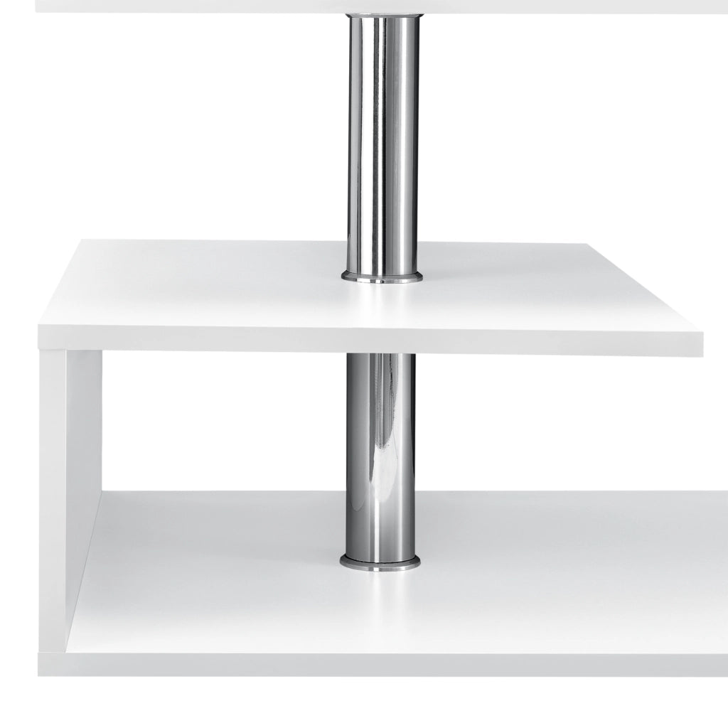 Tavolino da Salotto Haarlem con 3 Piani 90 x 50 x 41 cm - Bianco [en.casa]