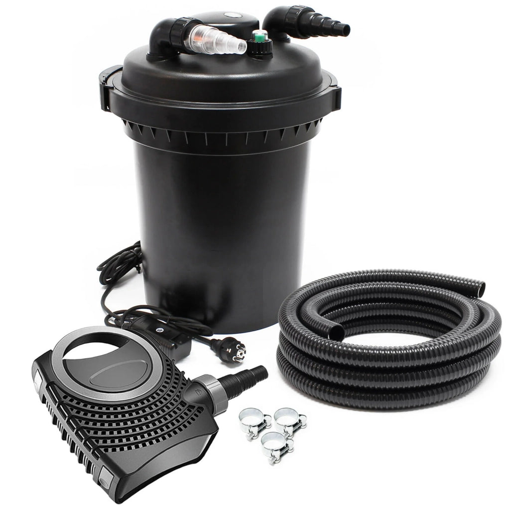 Kit per laghetto da 12000 litri luce UVC da 11 watt pompa da 3600 l/h tubo da 5 m kit di filtrazione 16_0001955