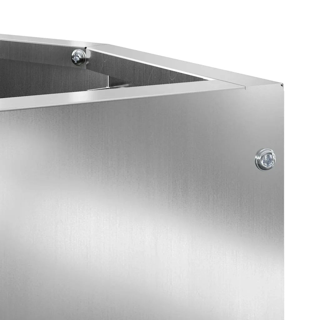 Vaso d'angolo Argento 30 x 30 x 50 cm Acciaio zincato 883680