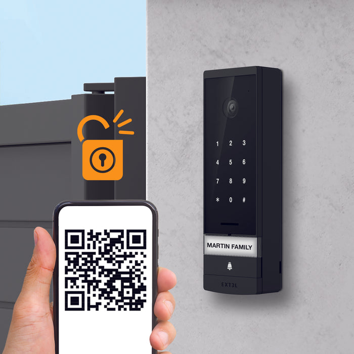 Videocitofono a 2 fili WiFi , schermo touch 7'' a colori con tastiera esterna a codice - Extel Open 3K 720330