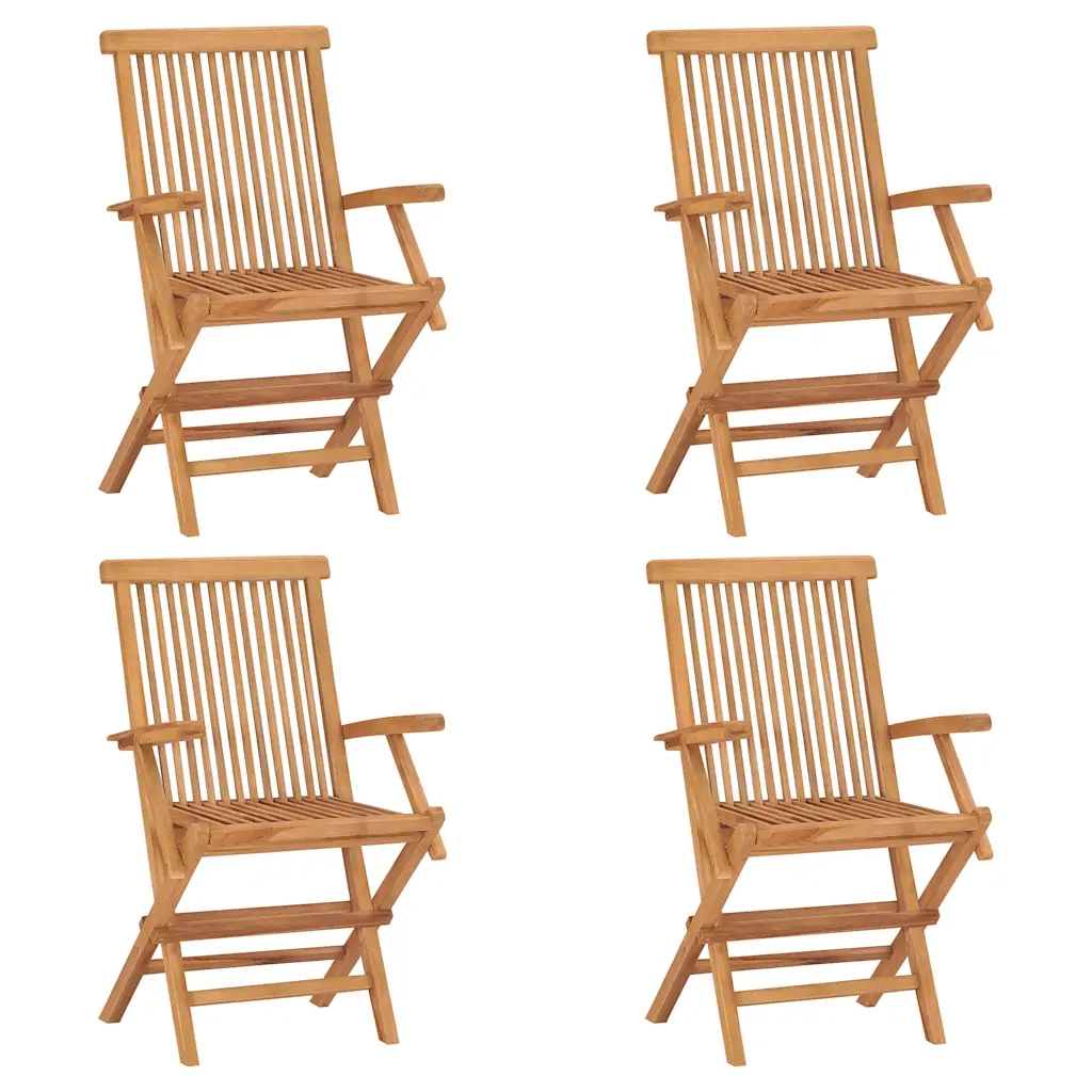 Set da Pranzo da Giardino 5 pz in Legno Massello di Teak 3059582