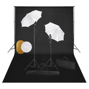Kit professionale per studio fotografico con luci fondale e riflettore nero 02_0001457