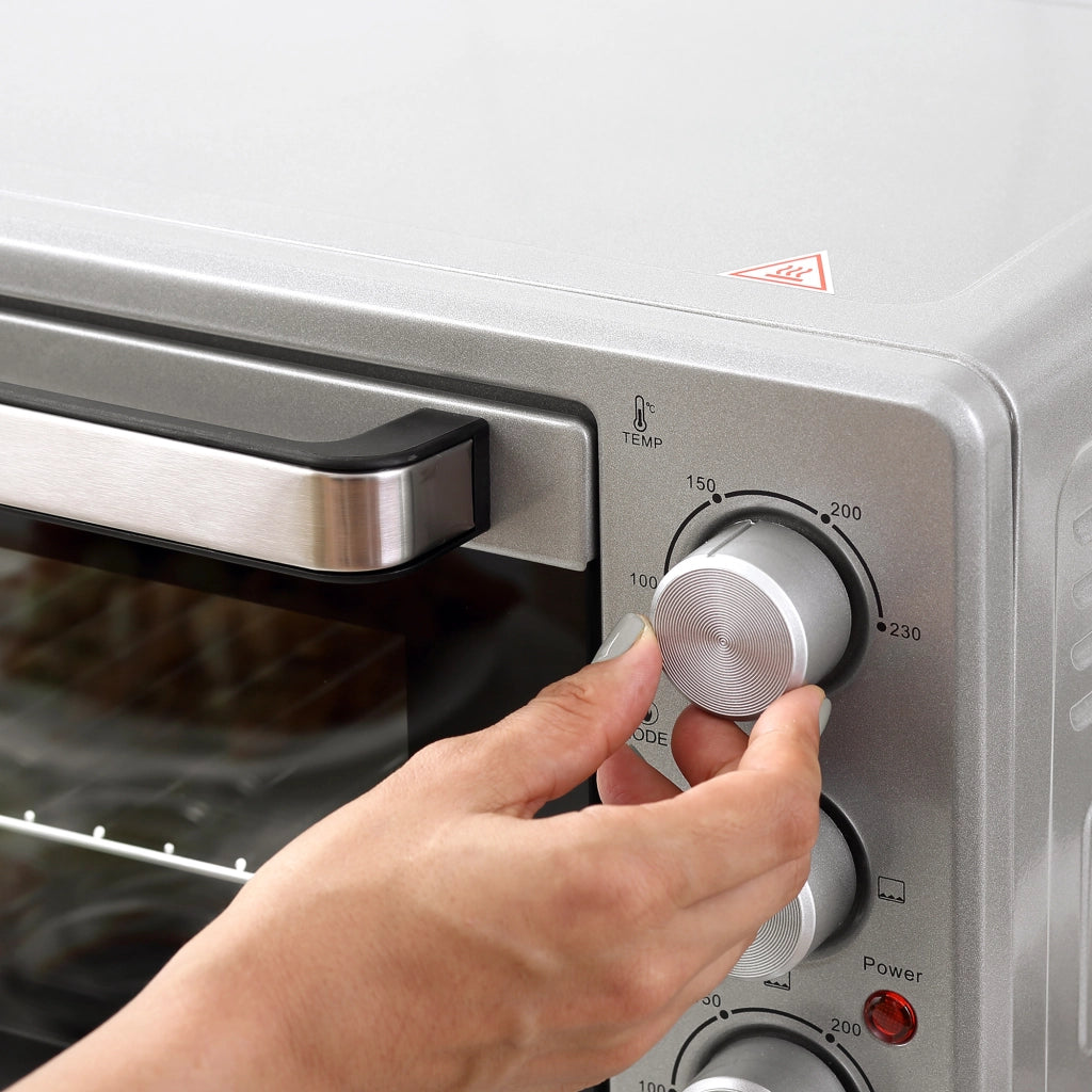 Mini Forno Elettrico 32 L 1600 W con 3 Modalità; Temperatura 100-230°C; Timer 60 Min e Teglia
