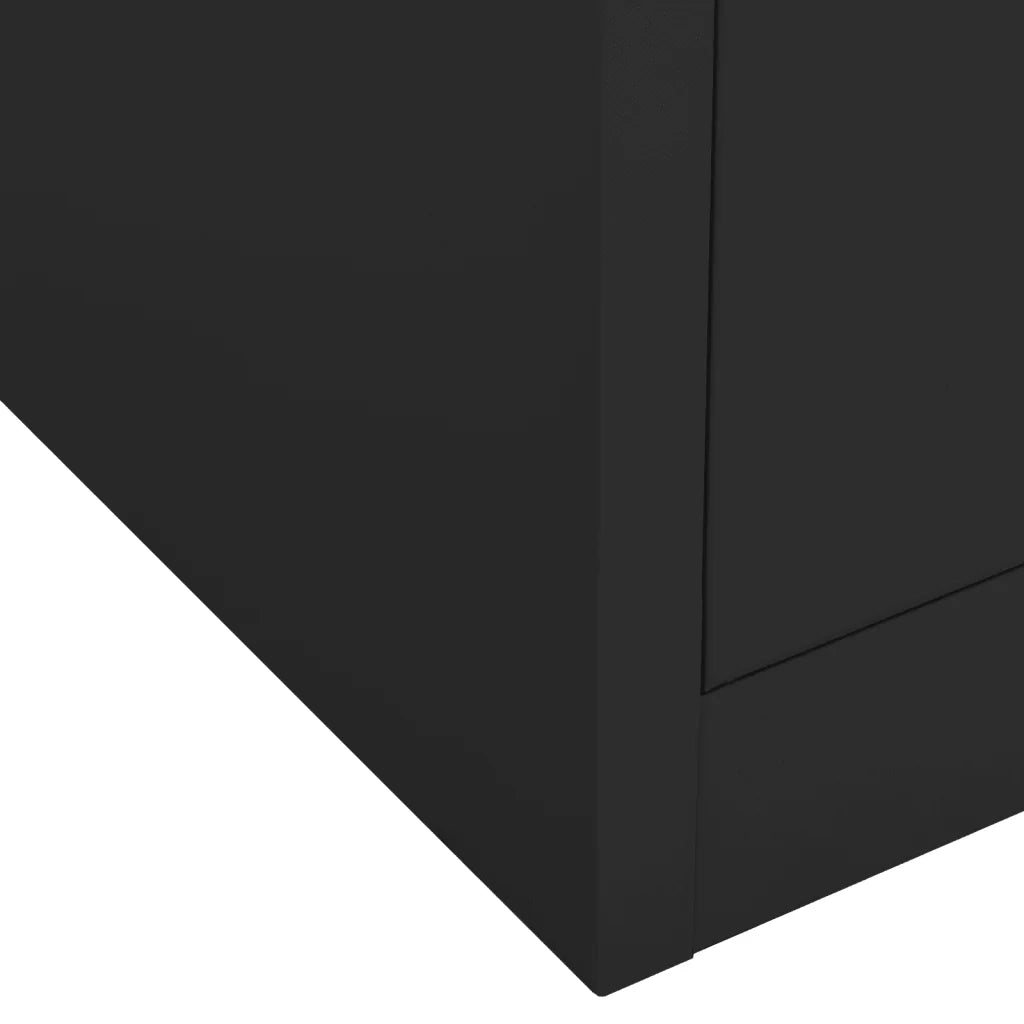 Armadio per Ufficio Antracite 90x40x102 cm in Acciaio 336408