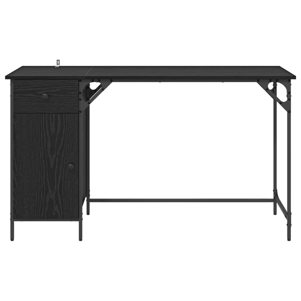 Scrivania per computer Rovere Nero 131 x 48 x 75 cm