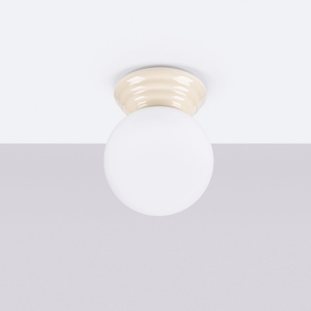 Plafoniera bagno ALBANO Pure Lume beige vetro opale G9