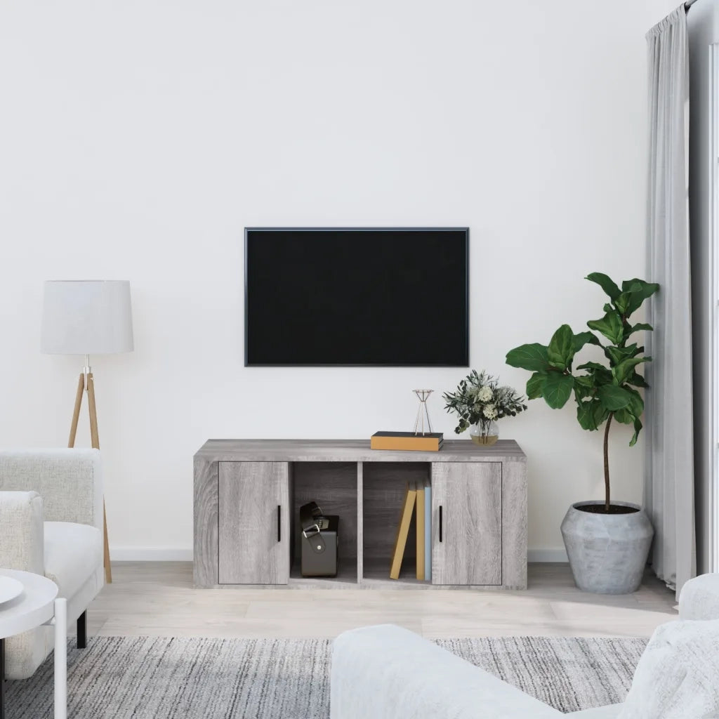 Mobile TV-Credenza TV-Console TV Grigio Sonoma 100x35x40 cm in Legno Multistrato 584704