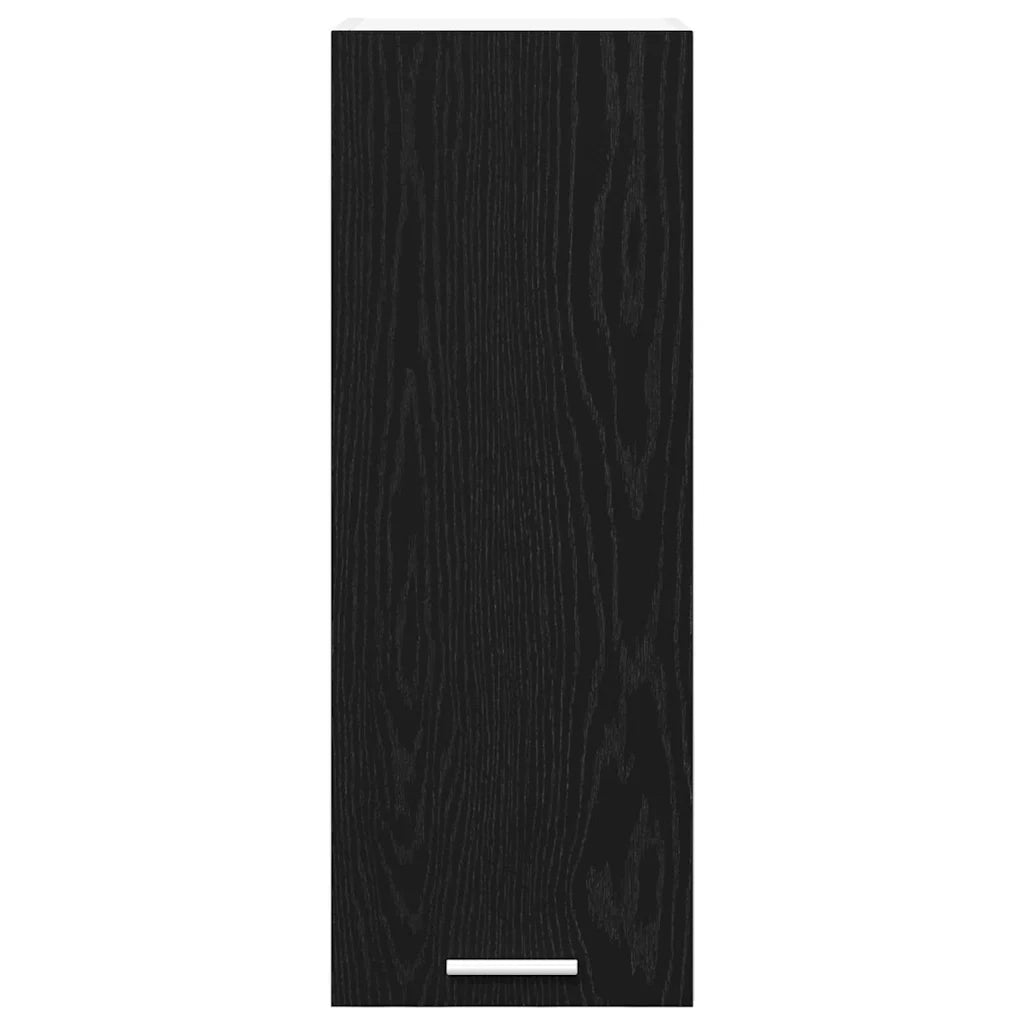 Armadio pensile con porta Rovere Nero e Bianco 30 x 31 x 80 cm 884244