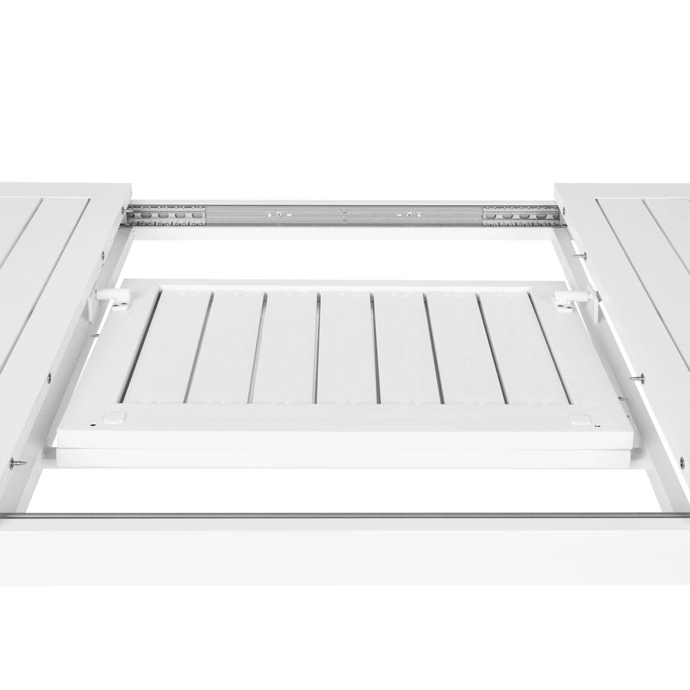Tavolo da giardino allungabile in alluminio bianco 180/240 x 90 cm Arredo esterno