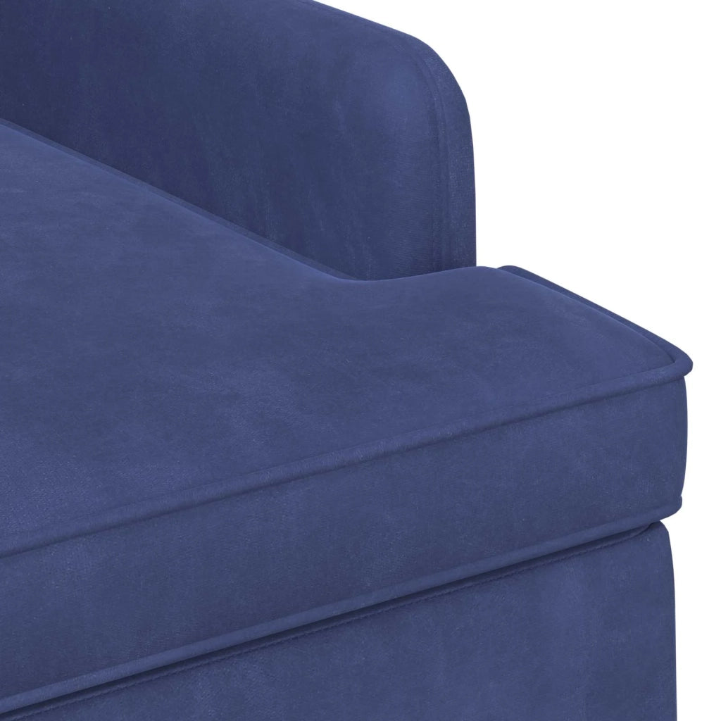 Loveseat con bottoni imbottiti Blu Polizia 111 x 65 x 79 cm 42041855