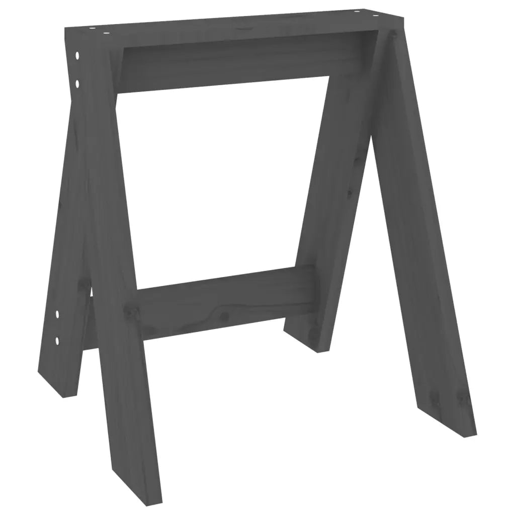 Sgabelli 2 pz grigio 40x40x45 cm in Legno Massello di Pino cod mxl 50320