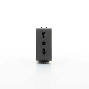 GW12203 Presa 1 Modulo 2P+T 16A Bivalente P17-P11 Nero