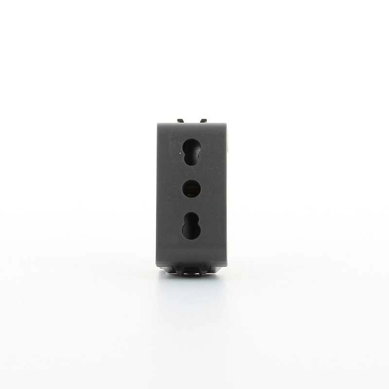 GW12203 Presa 1 Modulo 2P+T 16A Bivalente P17-P11 Nero