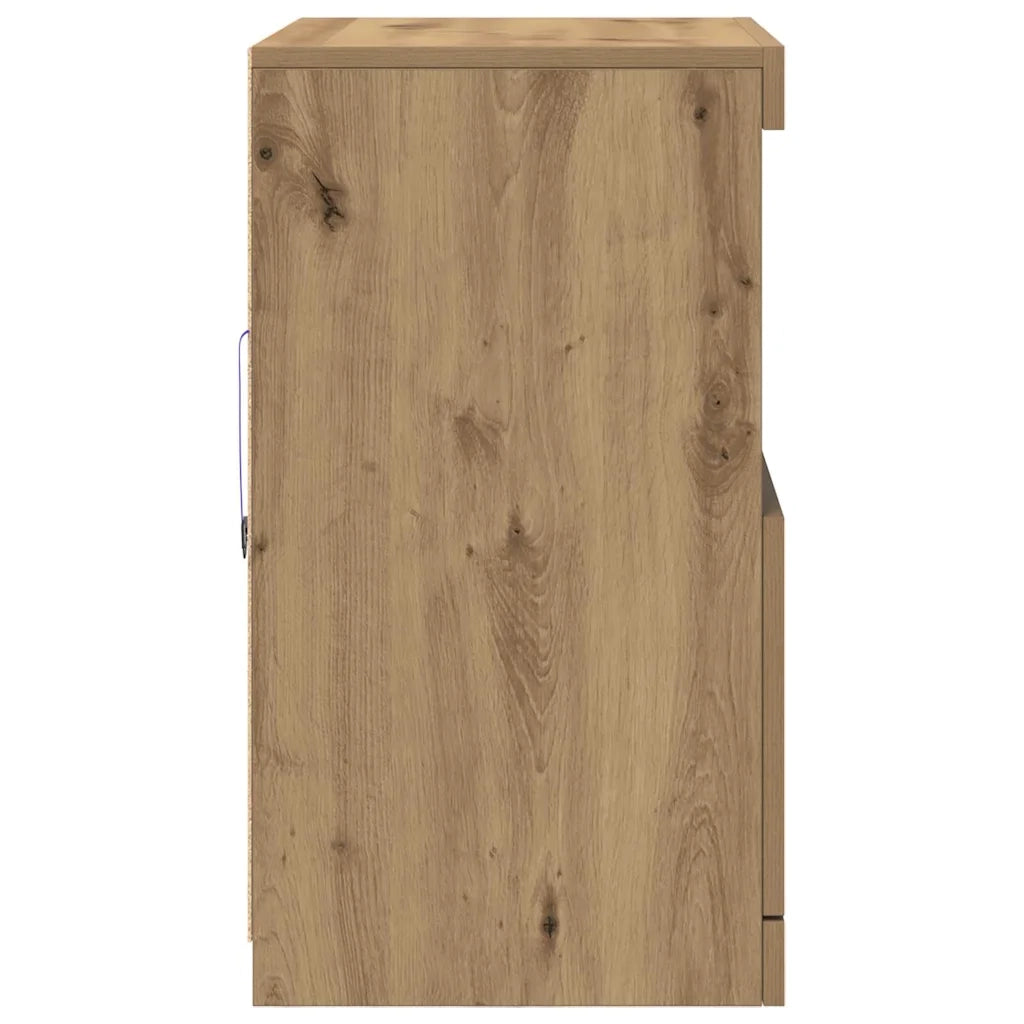Madia LED Marrone 60,5 x 37 x 67 cm Legno multistrato 863028
