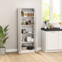 Mobile Multiuso Moderno con 5 Ripiani e Livelli Regolabili, in Legno, 60x31.5x165 cm, Bianco