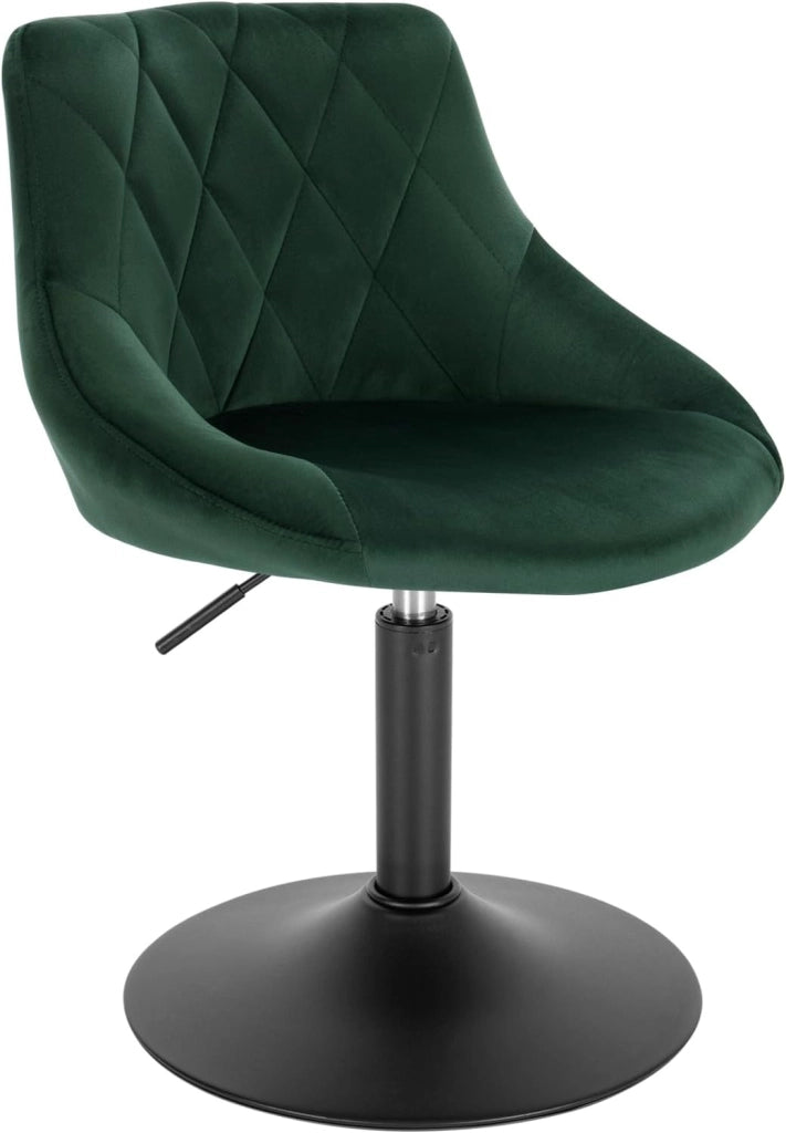 Casa Sedia Alta per Cucina con Schienale in PU, senza Poggiapiedi, l'altezza può essere regolata tra 42-58 cm, Nero, BH241sz-1