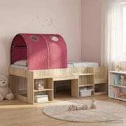 Tunnel per Letto 2 pcs Rosso 211 x 52,5 x 2 cm Poliestere