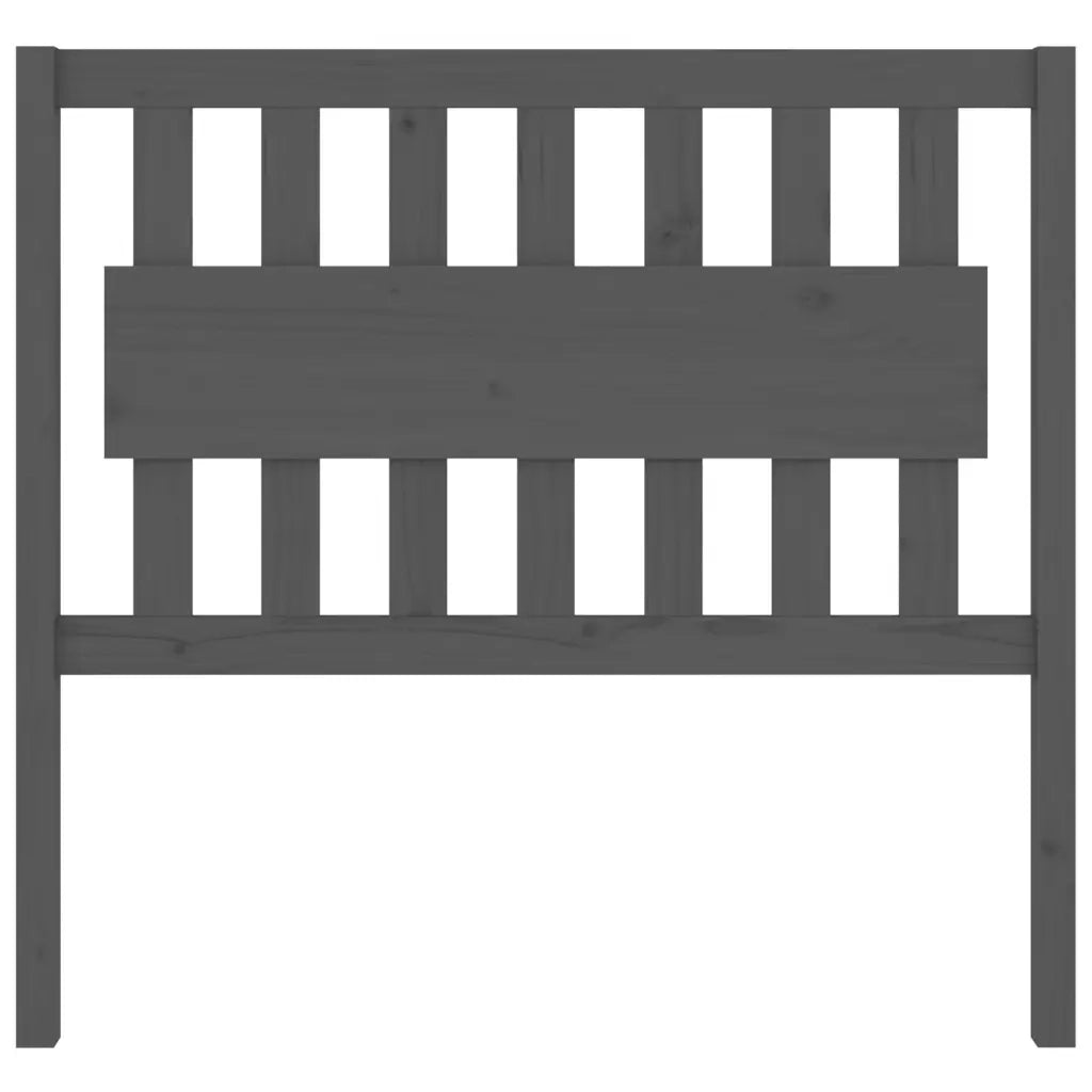 Testiera per Letto Grigia 105,5x4x100 cm Legno Massello di Pino