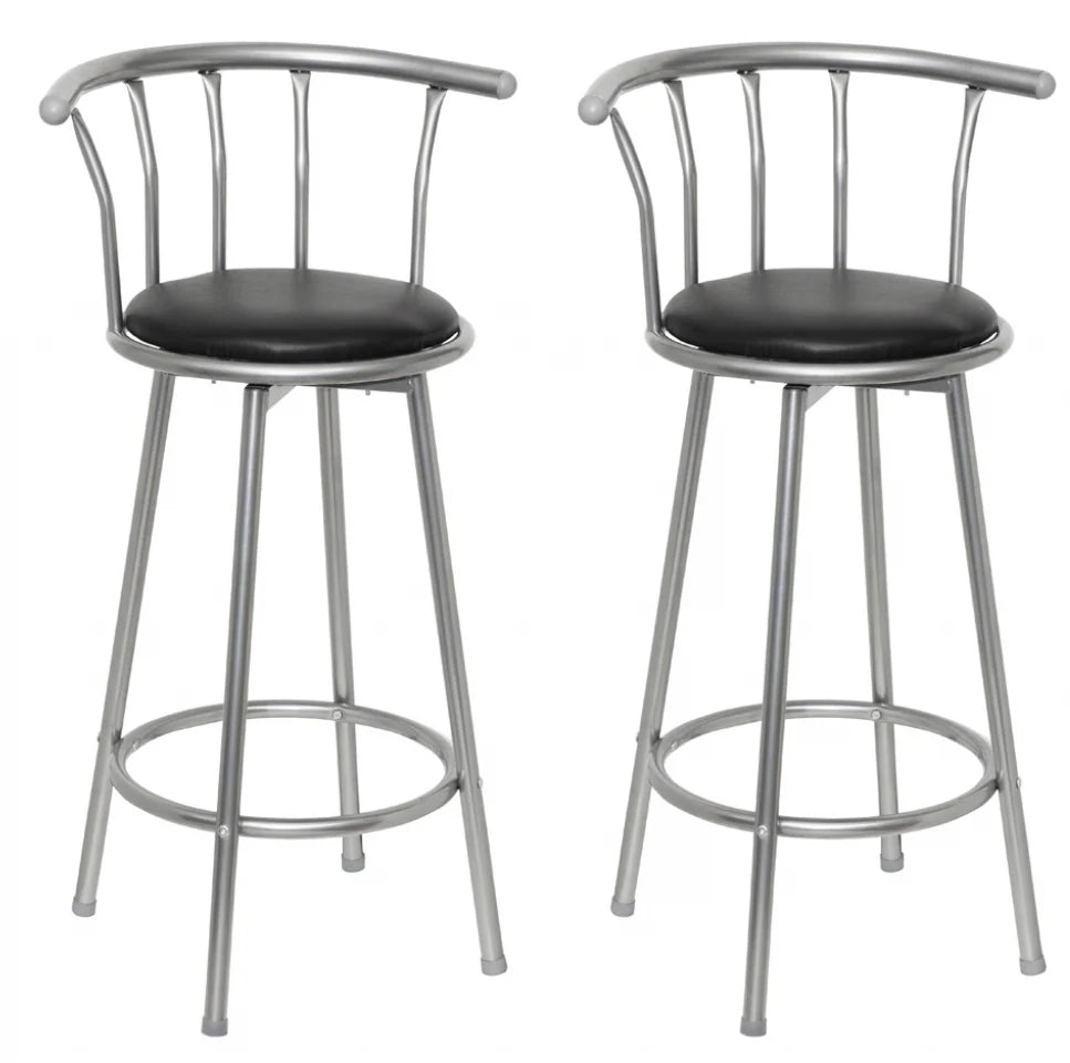 Set di 2 sgabelli da bar in legno nero dal design moderno 1202011