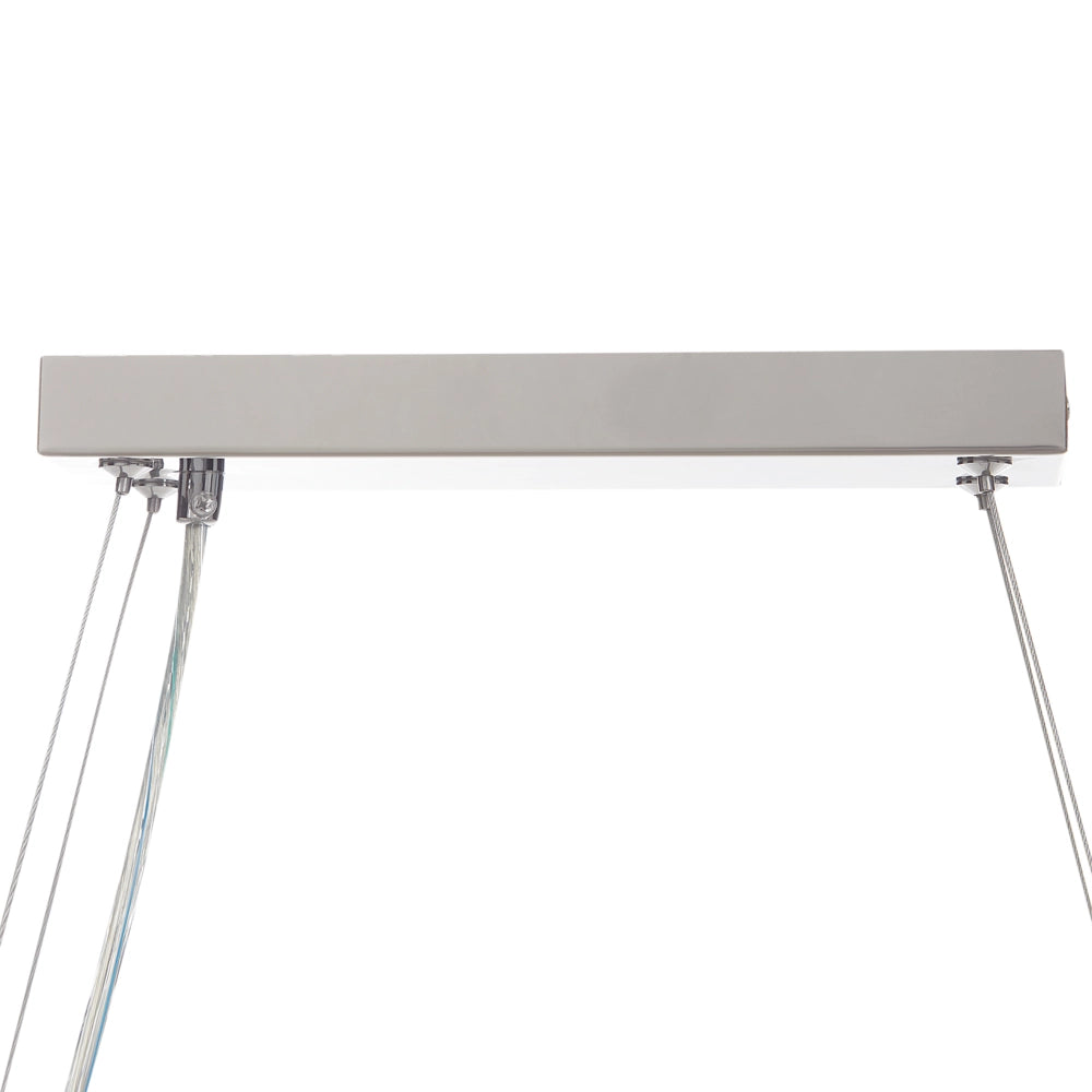 Lampadario in ferro argentato finitura cromo con cristalli illuminazione soggiorno sala da pranzo stile glamour