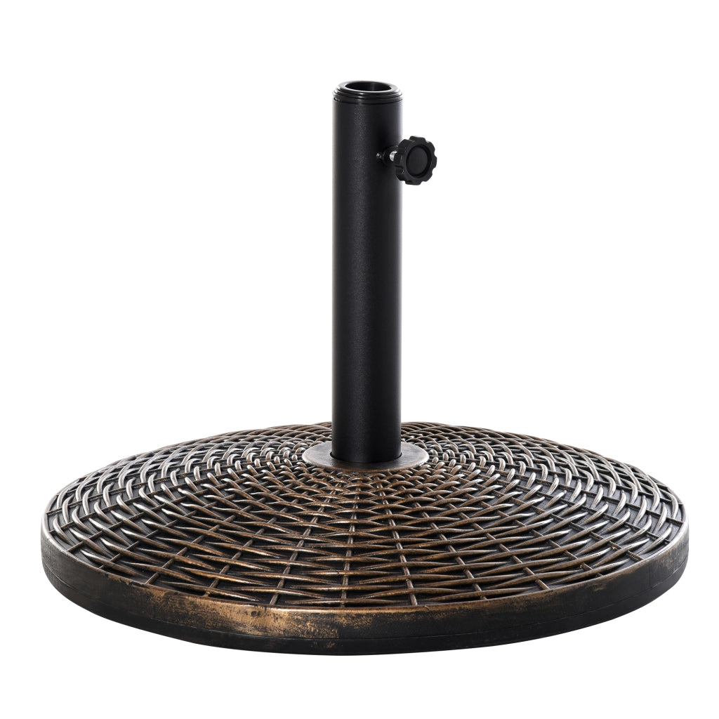 Base per Ombrellone Rotonda ¨C zephmum ¨C Plastica Effetto Rattan da 25kg
