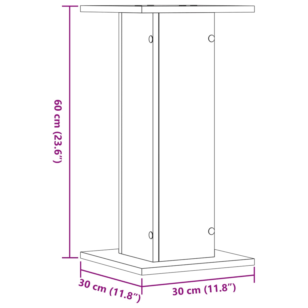 Supporti Altoparlanti 2 pz Rovere 30x30x40 cm in Multistrato CFW3637173