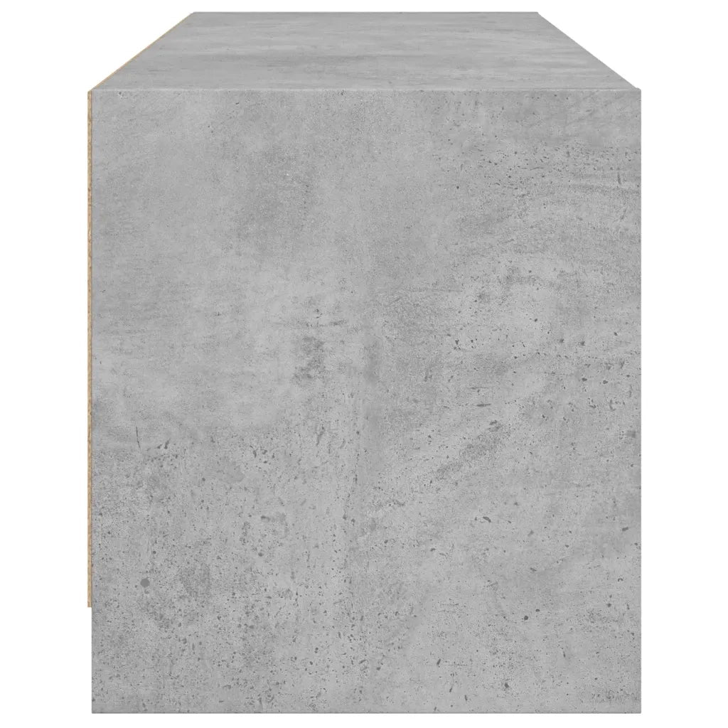 Mobile Porta TV con Ante-Mobile per TV-Credenza TV in Vetro Grigio Cemento 102x37x42 cm 147573