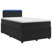 Letto box spring con materasso Nero 120 x 190 cm Velluto 3453097