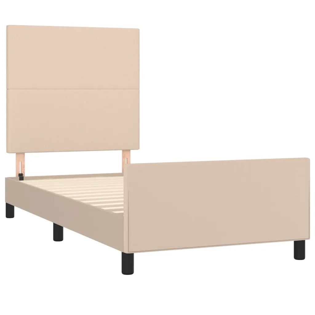 Giroletto con Testiera Cappuccino 90x190 cm in Similpelle cod mxl 57679