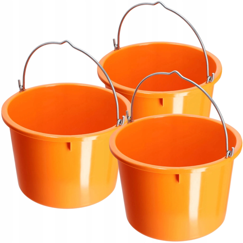 Secchio da costruzione KADAX 20L, malta resistente in plastica per uso domestico e giardinaggio, 3 pezzi