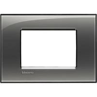 Placca quadra 3 moduli Fumo di londra