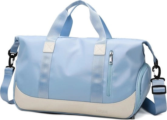 Borsa da Viaggio Sportiva - 47 x 25 x 22 cm - Impermeabile e Sostenibile - con Tasca per Scarpe - con Spazio per Oggetti Umidi e Secchi