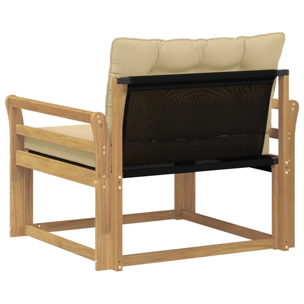 Set di divani da esterno-Sofa da giardino Legno di Acacia Massello e Textilene 380023