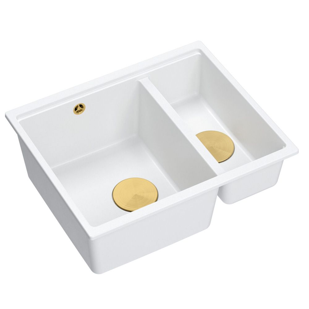 Lavello In Granito Logan 150 White Oro