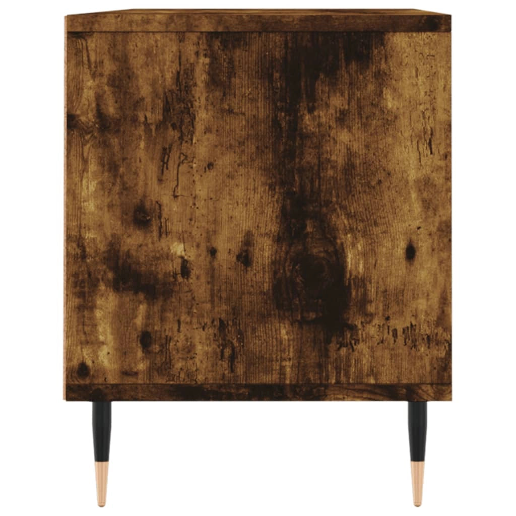 Mobile TV multimediale scaffale TV credenza mobile TV sala da pranzo soggiorno camera da letto rovere affumicato 100 x 34,5 x 44,5 cm legno ingegnerizzato marrone 02_0027257