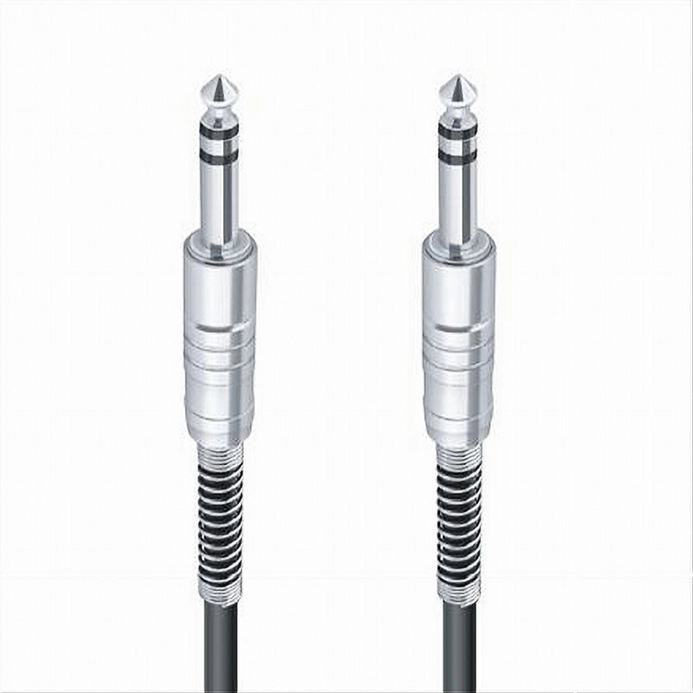 Trade Shop - Cavo Collegamento 2 Jack Da 6.5 Mm 3 Mt Cavetto Microfono Audio Stereo Jjack-07 -