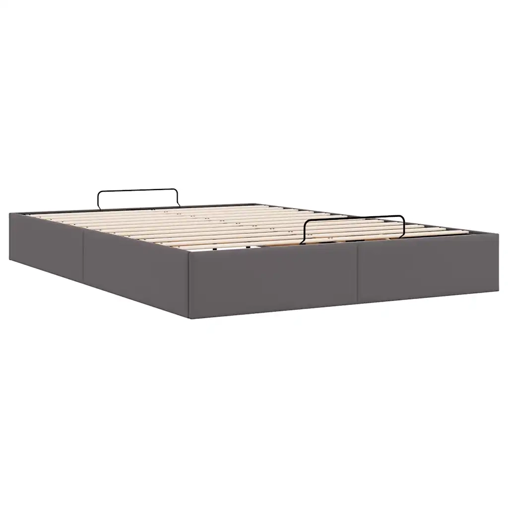 Struttura Letto Pouf senza Materasso 140x190 cm Similpelle 3310802