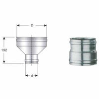 Inox mono parete aisi 316 raccor do caldaia d.060f-080f b08xb84d8