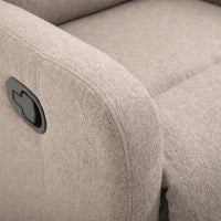 Poltrona Relax Reclinabile fino a 168° con Poggiapiedi, 67x83x107 cm, Grigia